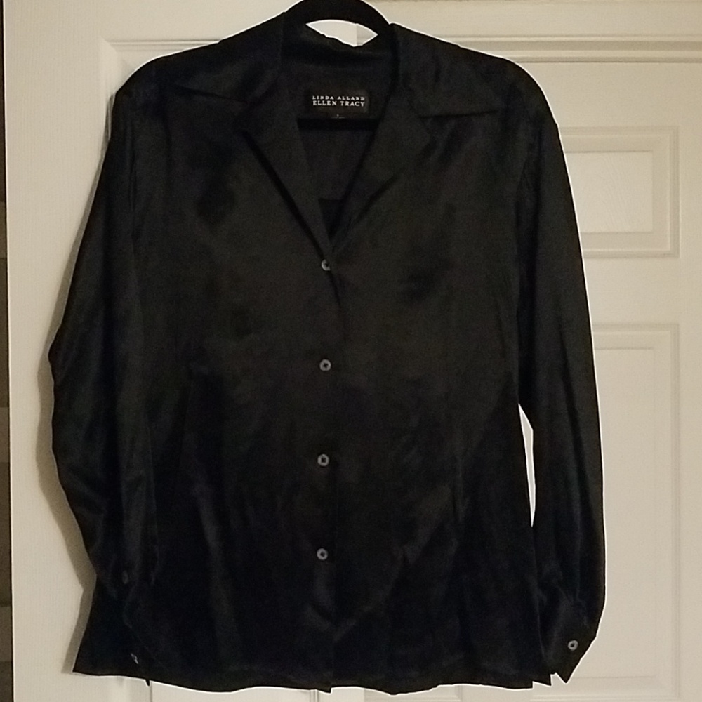Black silk blouse